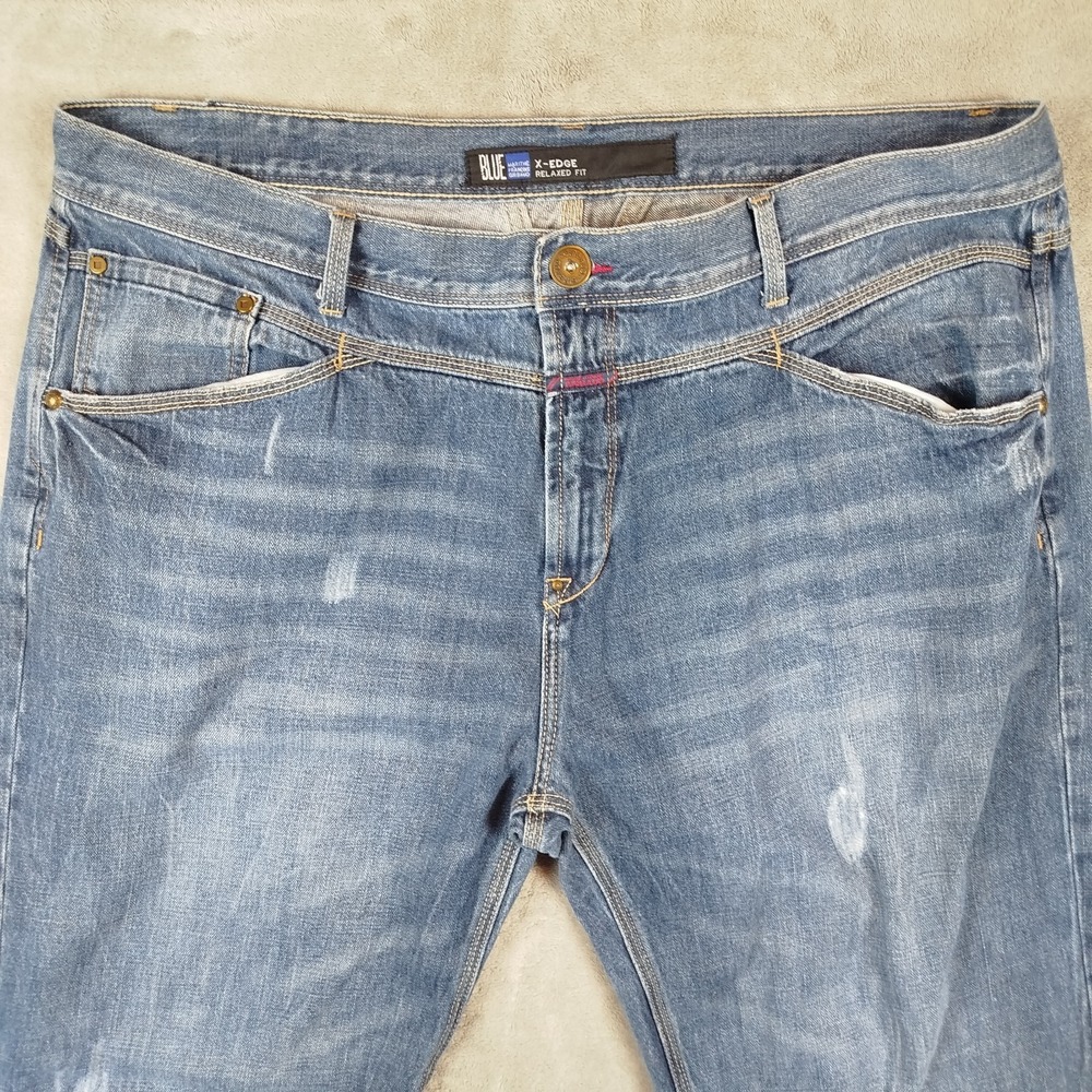 Vintage Marithe Francois Girbaud Blue X-Edge Relaxed Fit‎ Jeans Mens 42x31 - Picture 5 of 14
